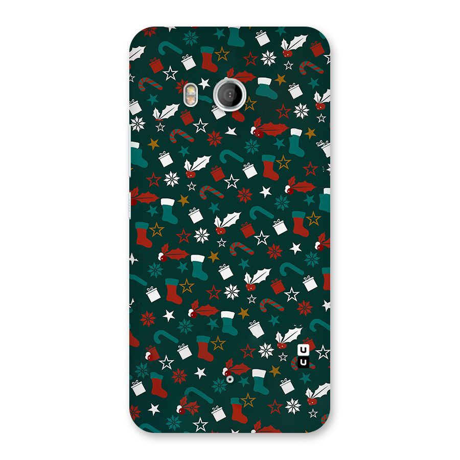 Christmas Pattern Design Back Case for HTC U11