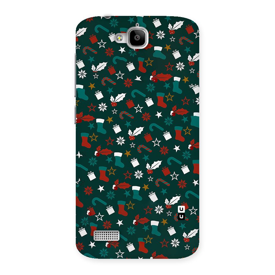 Christmas Pattern Design Back Case for Honor Holly