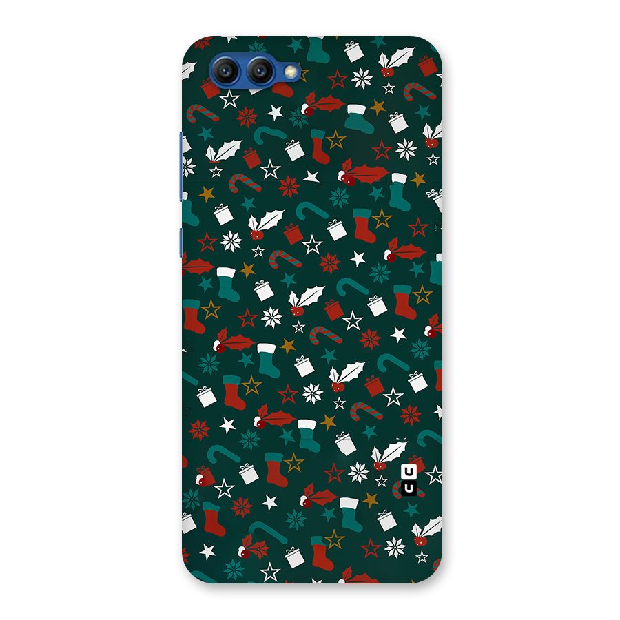 Christmas Pattern Design Back Case for Honor View 10