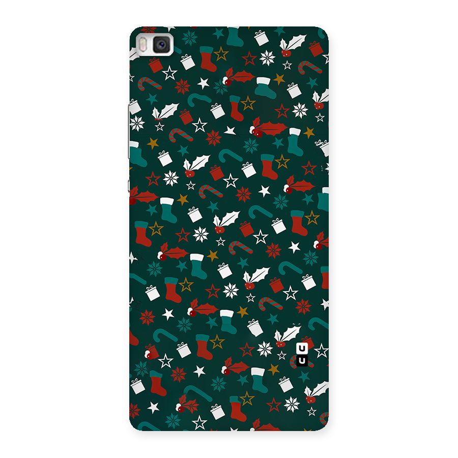 Christmas Pattern Design Back Case for Huawei P8