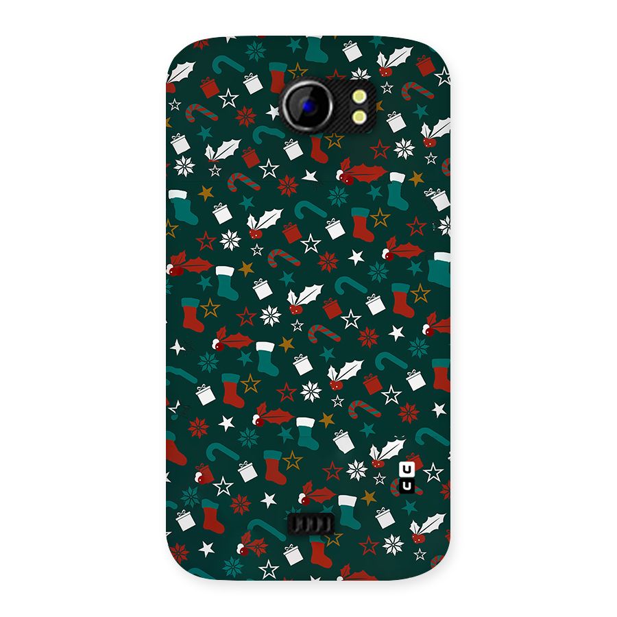 Christmas Pattern Design Back Case for Micromax Canvas 2 A110