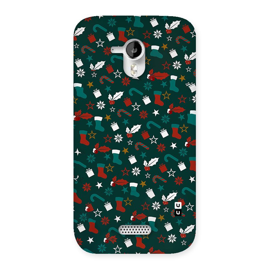 Christmas Pattern Design Back Case for Micromax Canvas HD A116