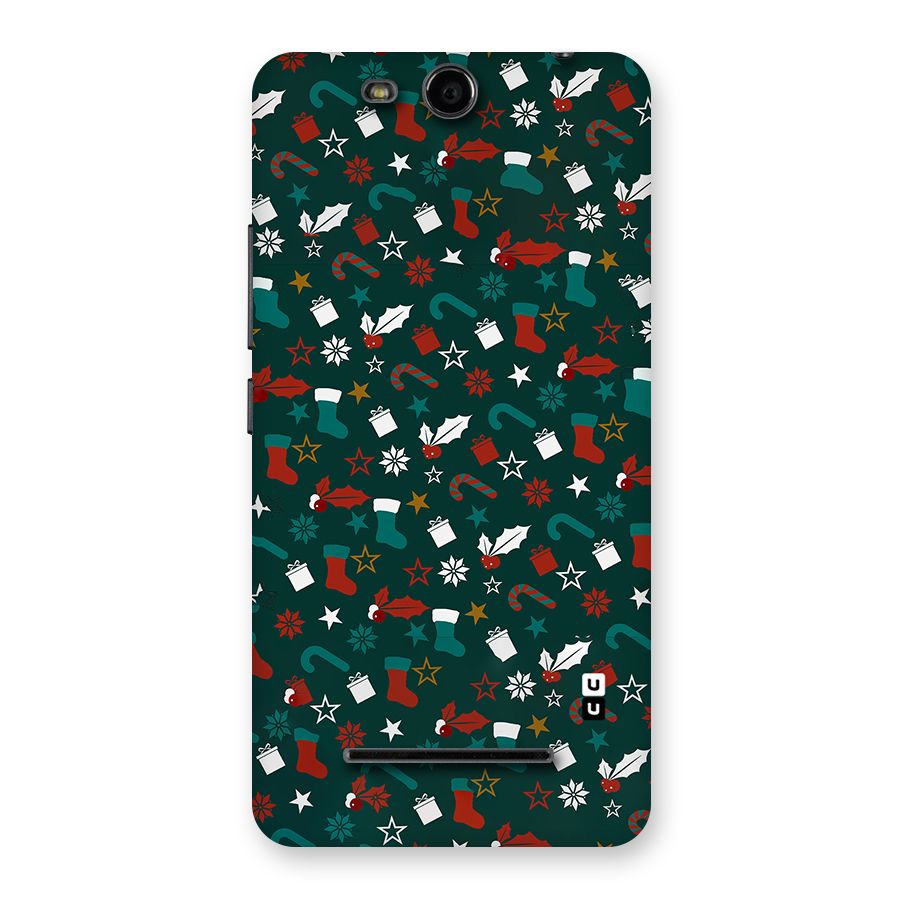 Christmas Pattern Design Back Case for Micromax Canvas Juice 3 Q392