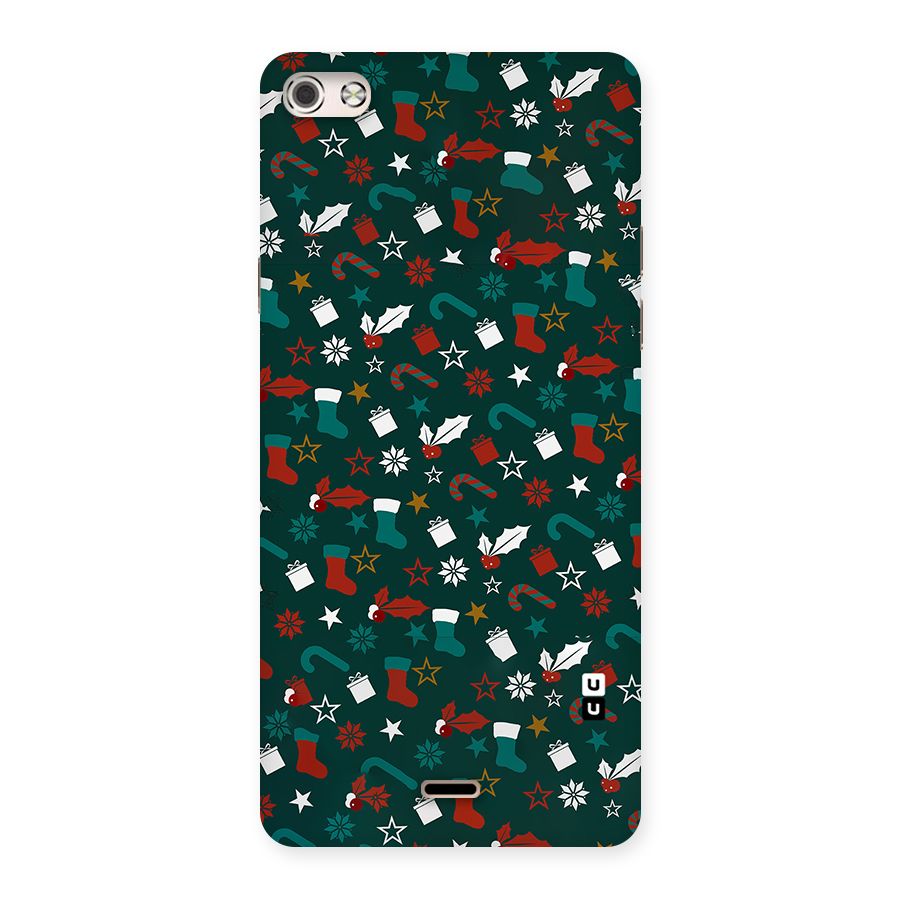 Christmas Pattern Design Back Case for Micromax Canvas Silver 5