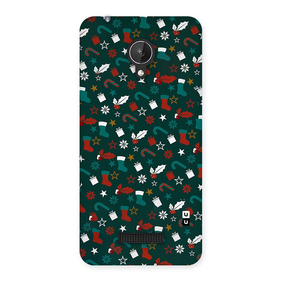 Christmas Pattern Design Back Case for Micromax Canvas Spark Q380