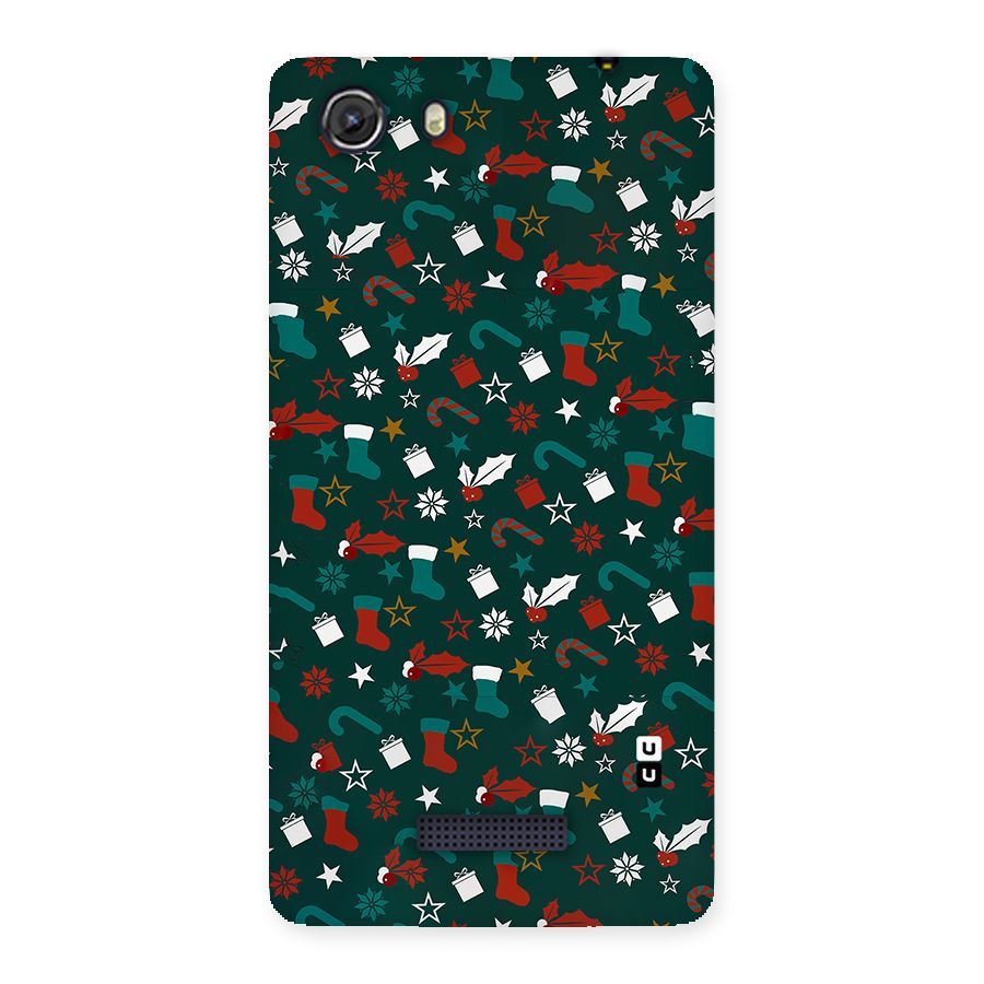 Christmas Pattern Design Back Case for Micromax Unite 3