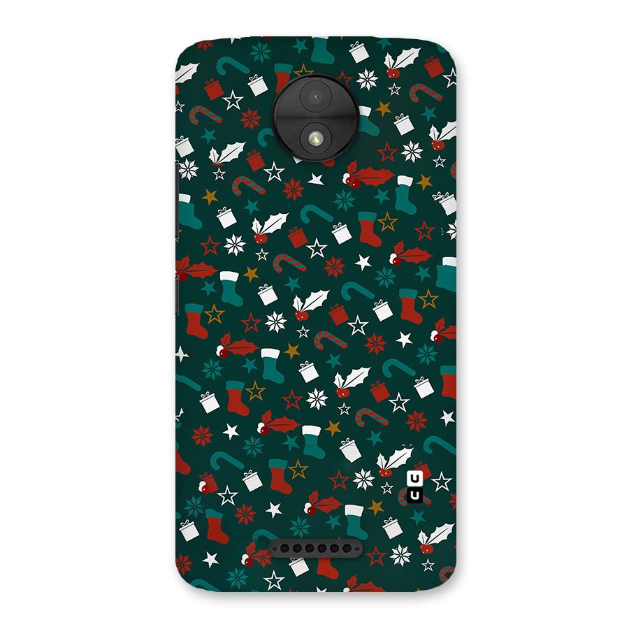 Christmas Pattern Design Back Case for Moto C