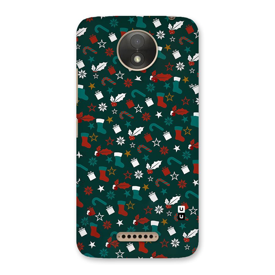 Christmas Pattern Design Back Case for Moto C Plus