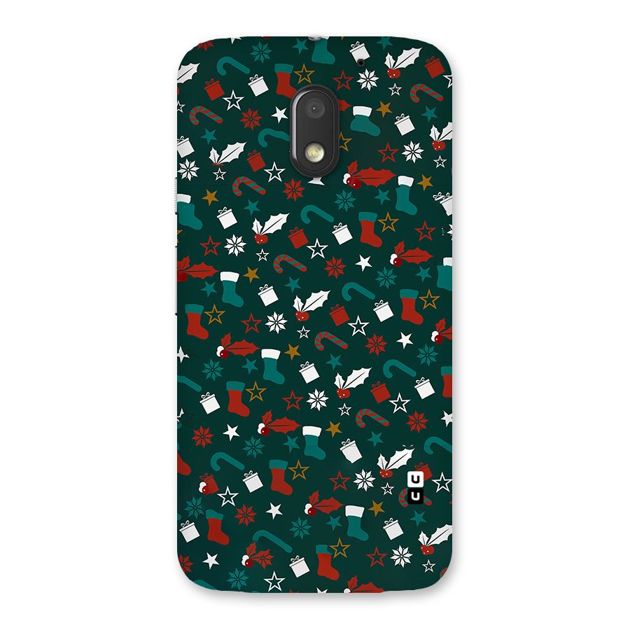 Christmas Pattern Design Back Case for Moto E3 Power