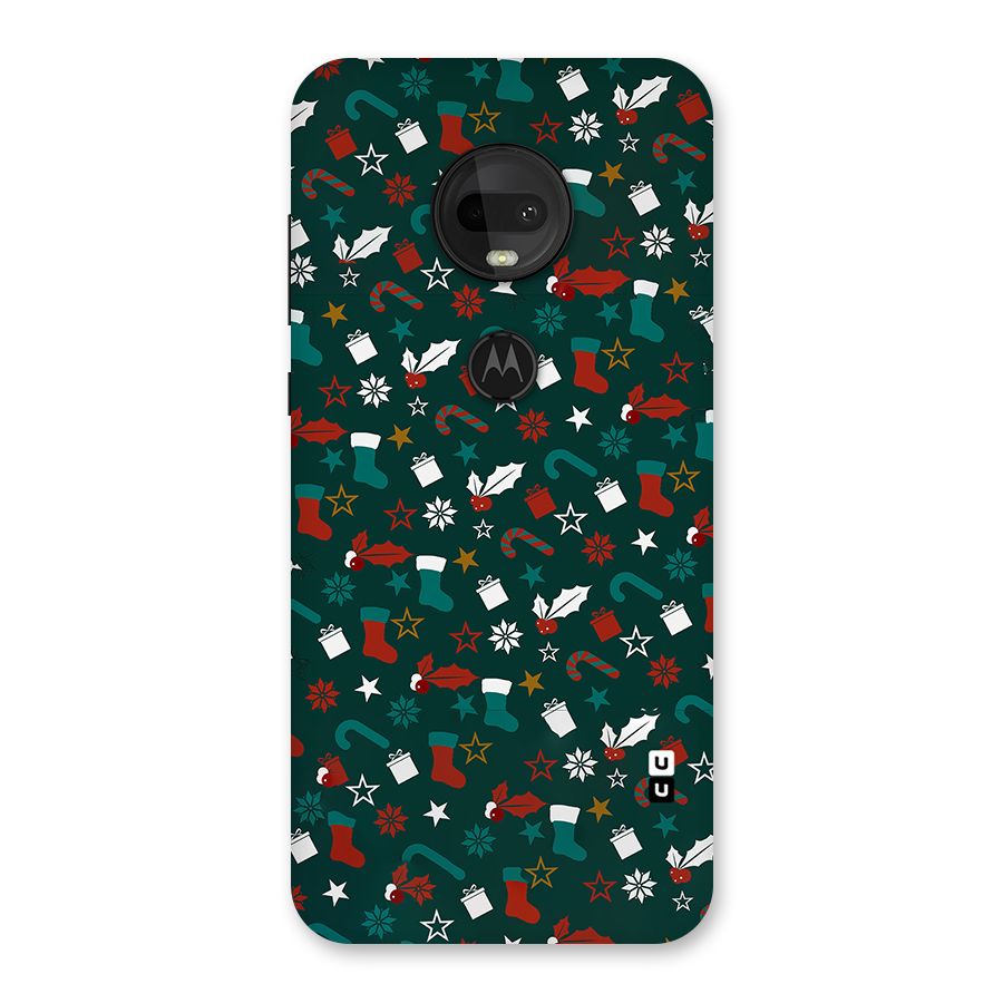 Christmas Pattern Design Back Case for Moto G7