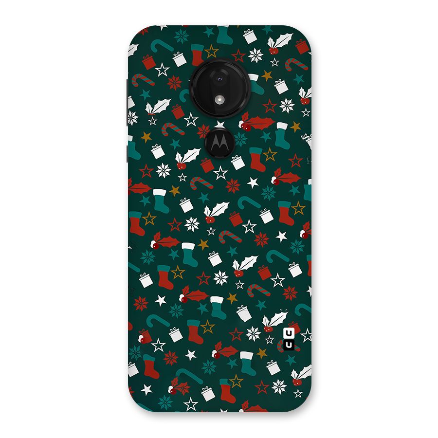 Christmas Pattern Design Back Case for Moto G7 Power