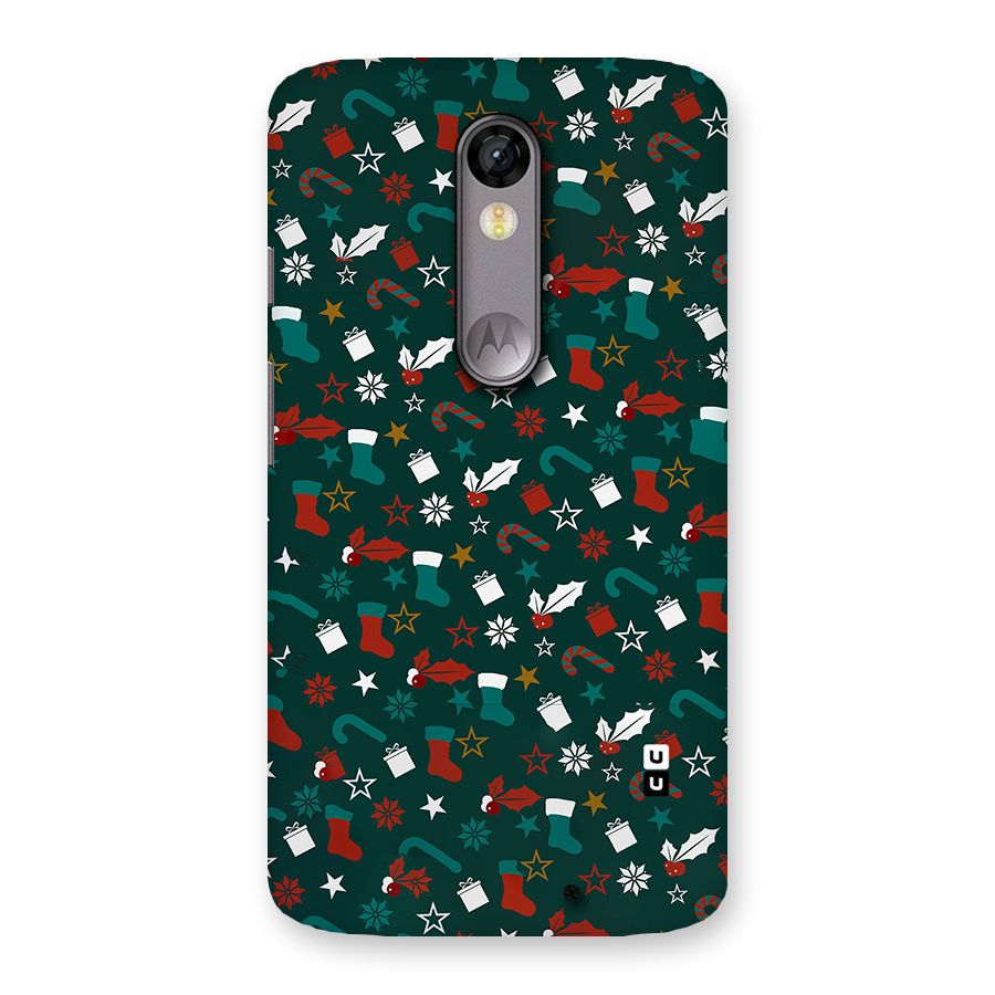 Christmas Pattern Design Back Case for Moto X Force