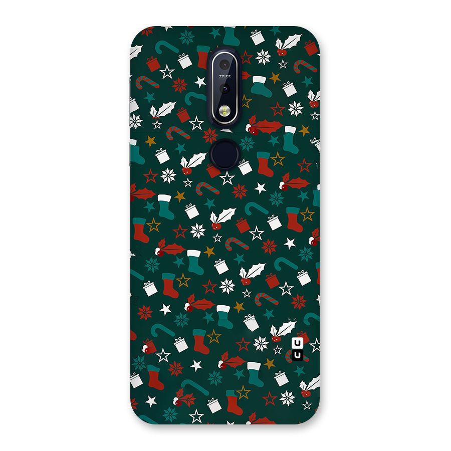 Christmas Pattern Design Back Case for Nokia 7.1