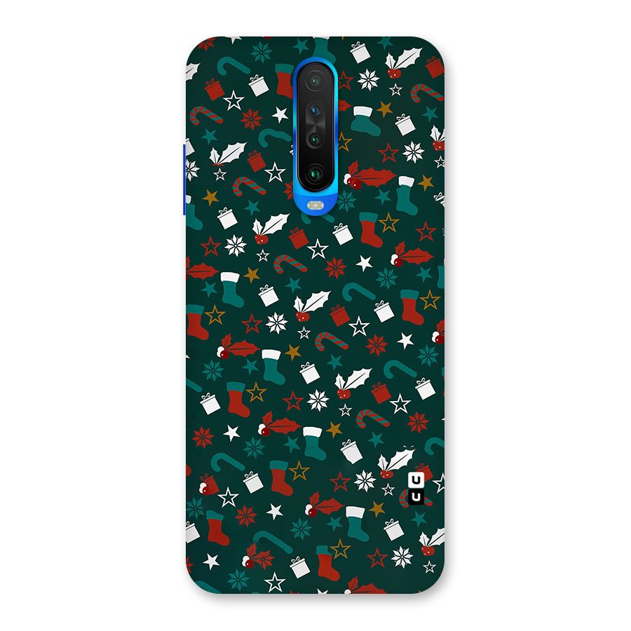 Christmas Pattern Design Back Case for Poco X2