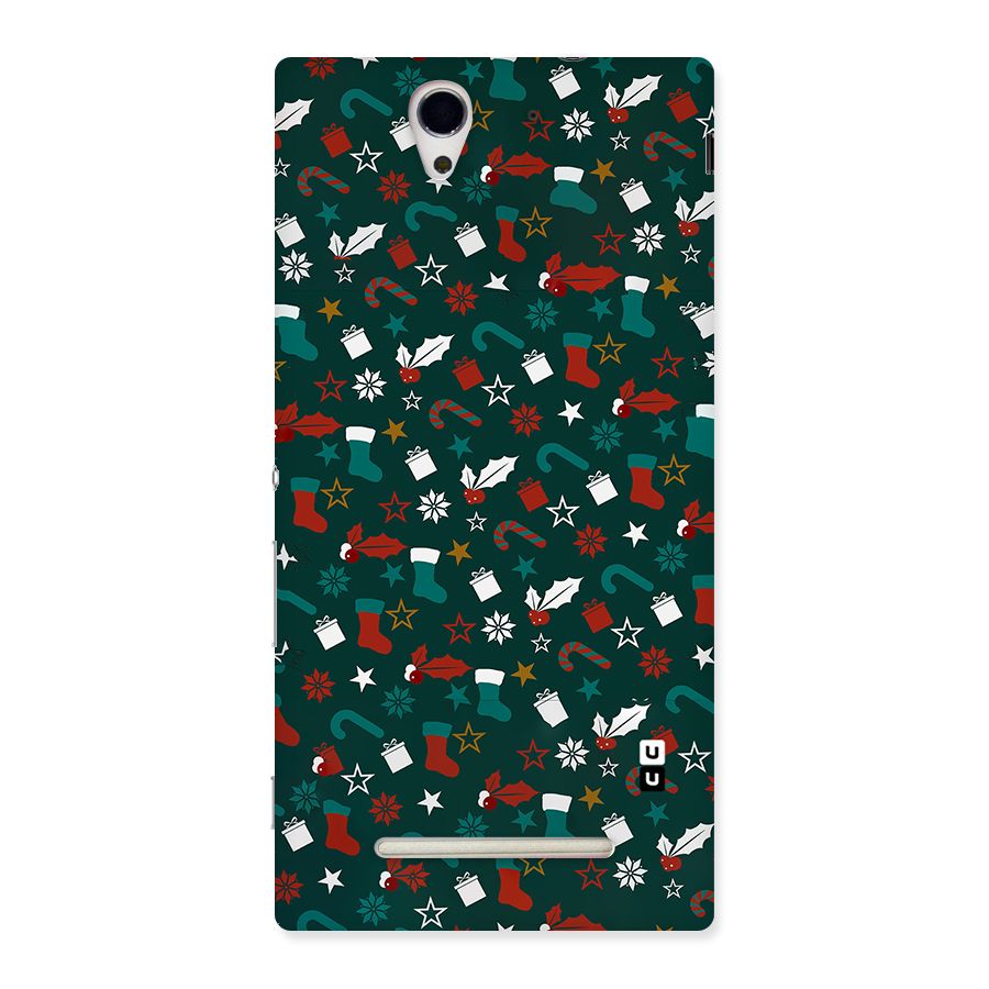 Christmas Pattern Design Back Case for Sony Xperia C3