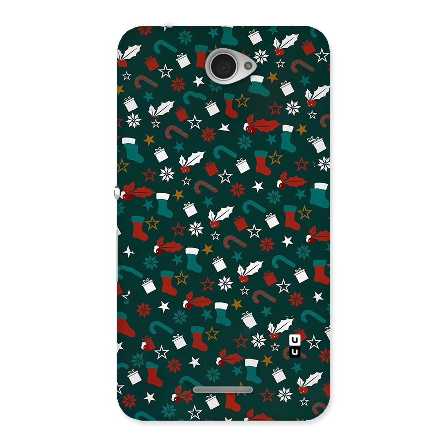 Christmas Pattern Design Back Case for Sony Xperia E4