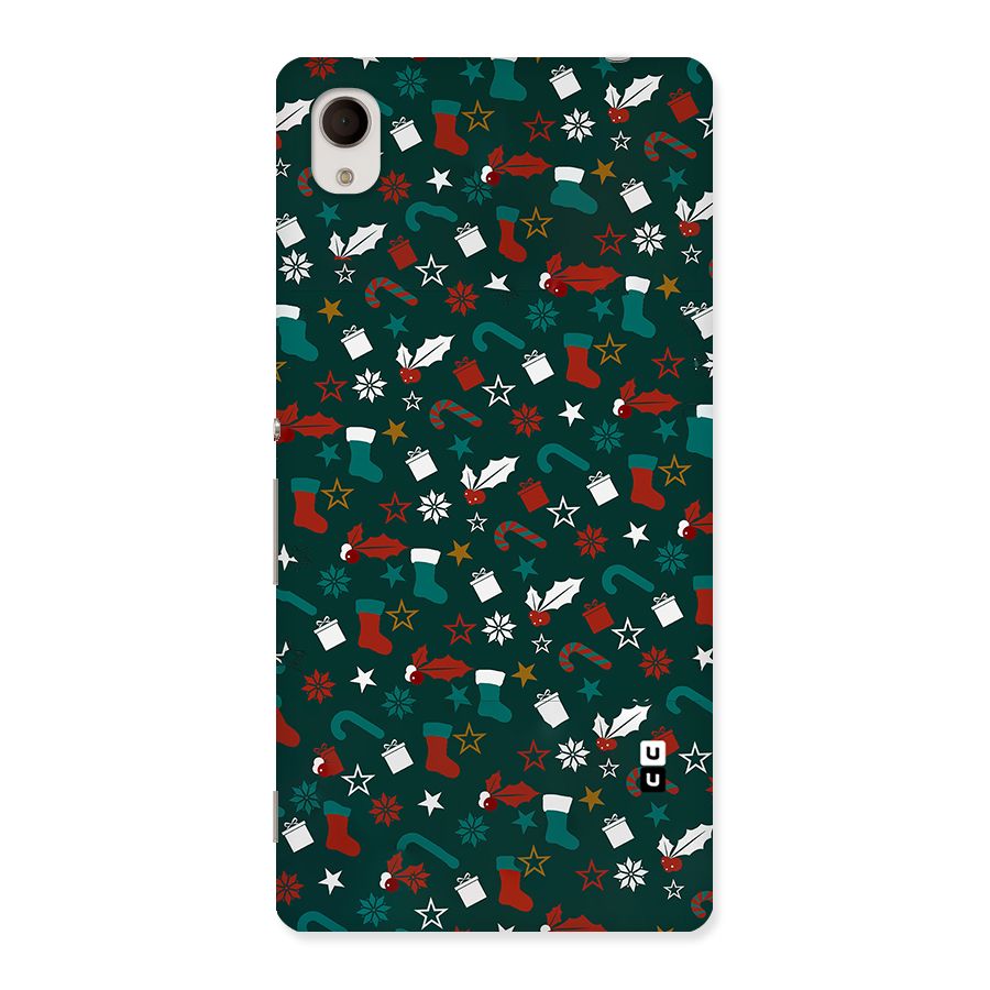 Christmas Pattern Design Back Case for Sony Xperia M4