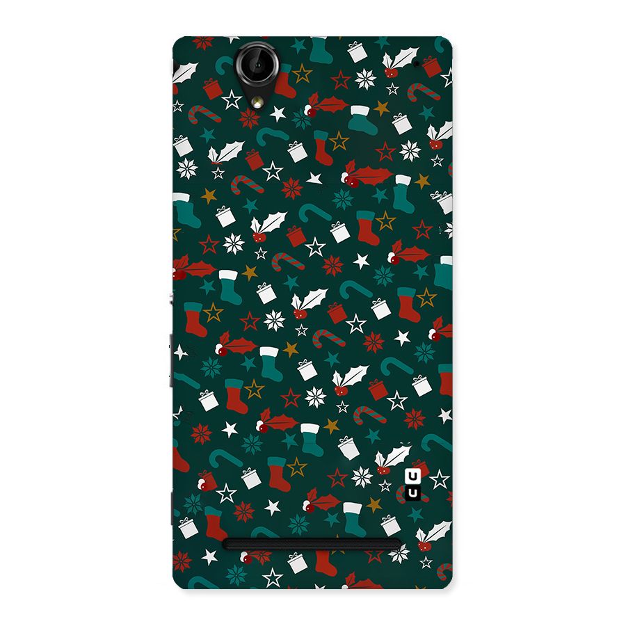 Christmas Pattern Design Back Case for Sony Xperia T2
