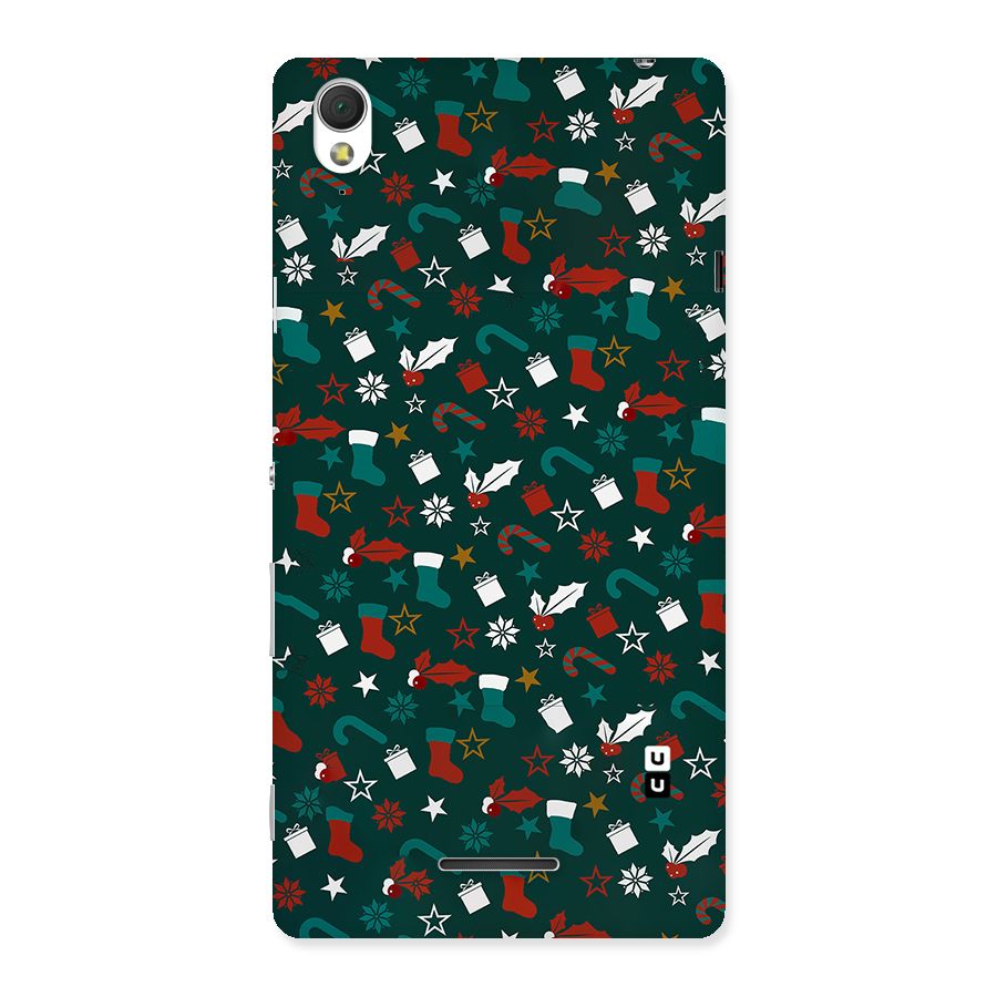 Christmas Pattern Design Back Case for Sony Xperia T3