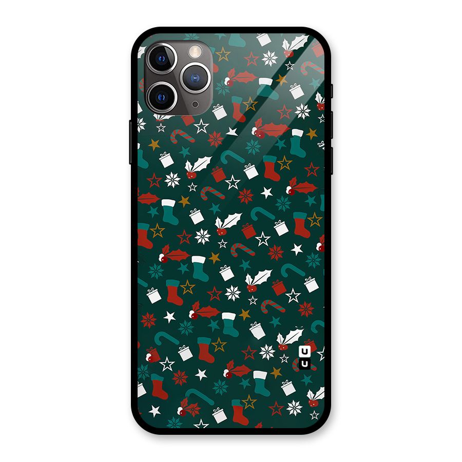 Christmas Pattern Design Glass Back Case for iPhone 11 Pro Max