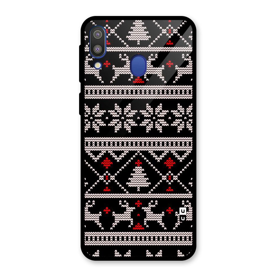 Christmas Seamless Aztec Glass Back Case for Galaxy M20