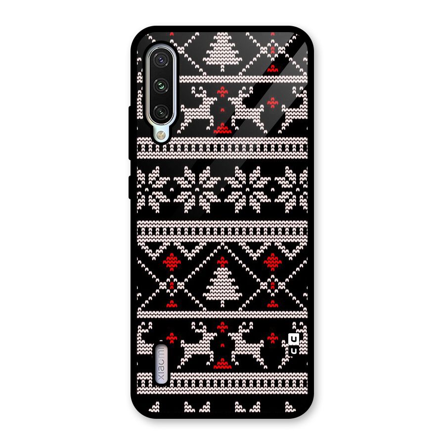 Christmas Seamless Aztec Glass Back Case for Mi A3