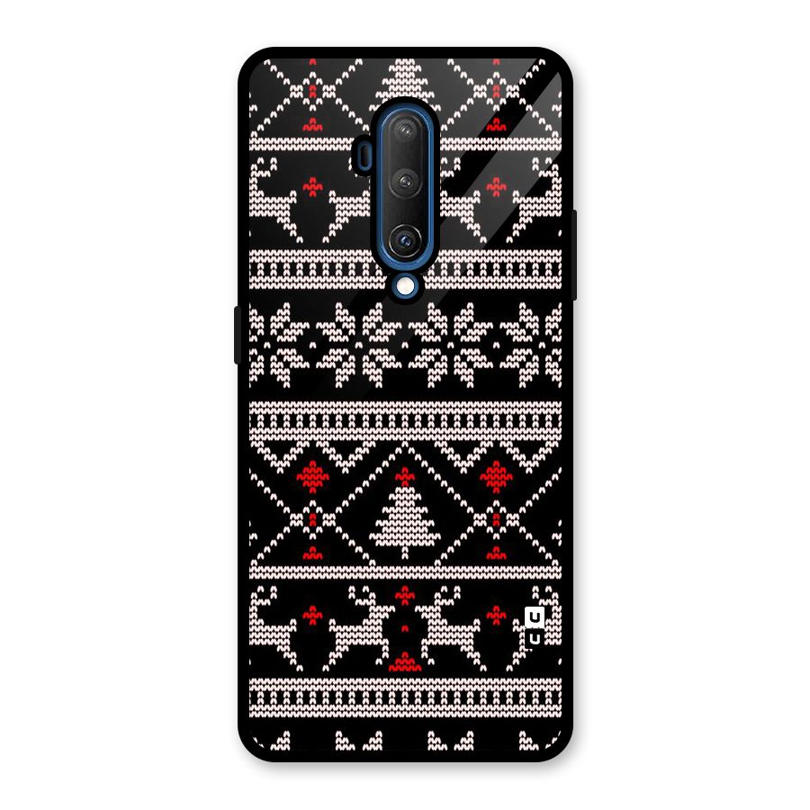 Christmas Seamless Aztec Glass Back Case for OnePlus 7T Pro
