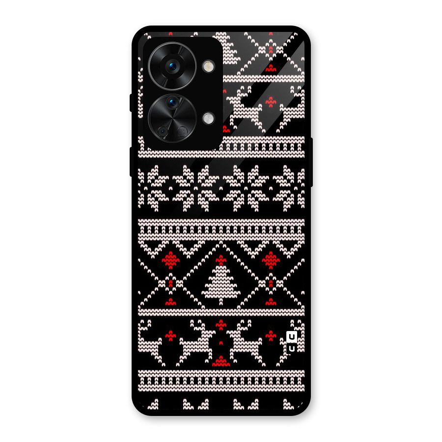 Christmas Seamless Aztec Glass Back Case for OnePlus Nord 2T