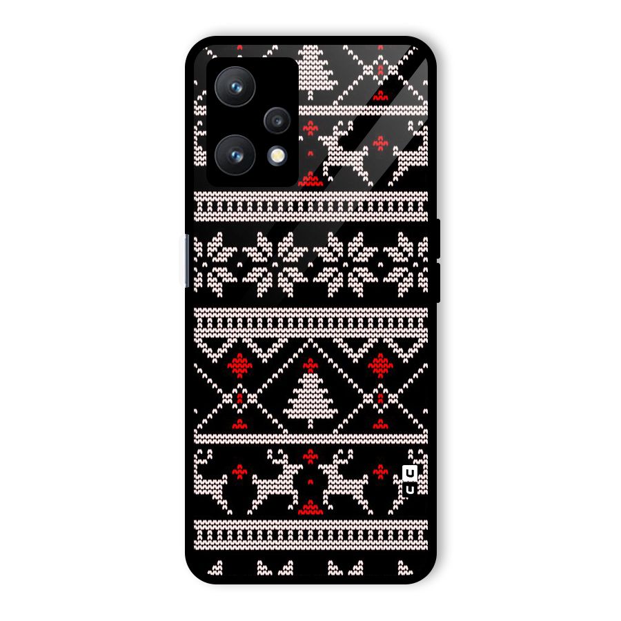 Christmas Seamless Aztec Glass Back Case for Realme 9 Pro 5G