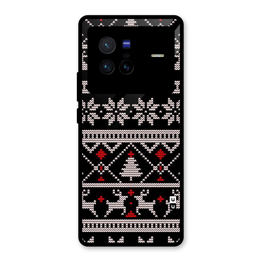 Christmas Seamless Aztec Glass Back Case for Vivo X80