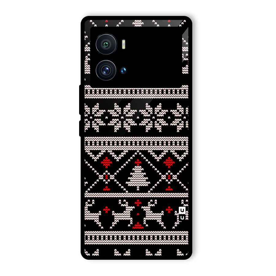 Christmas Seamless Aztec Glass Back Case for Vivo iQOO 9 Pro