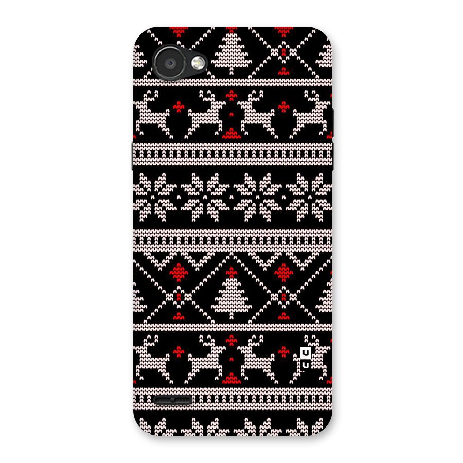 Christmas Seamless Aztec Pattern Back Case for LG Q6