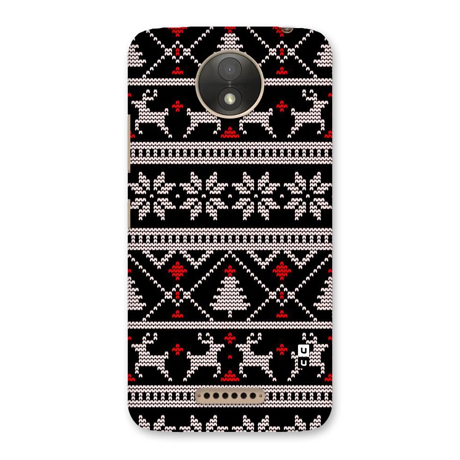 Christmas Seamless Aztec Pattern Back Case for Moto C Plus