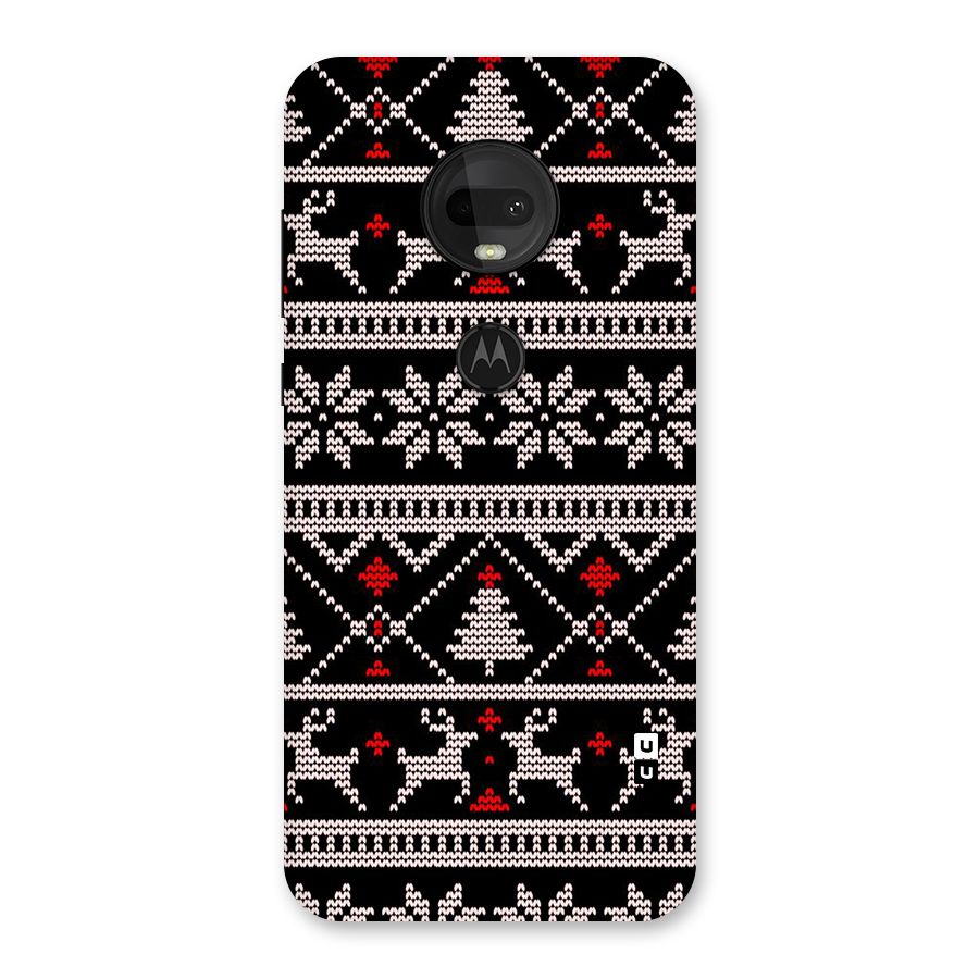 Christmas Seamless Aztec Pattern Back Case for Moto G7