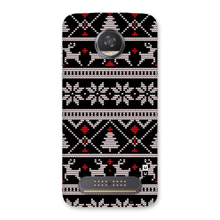 Christmas Seamless Aztec Pattern Back Case for Moto Z2 Play