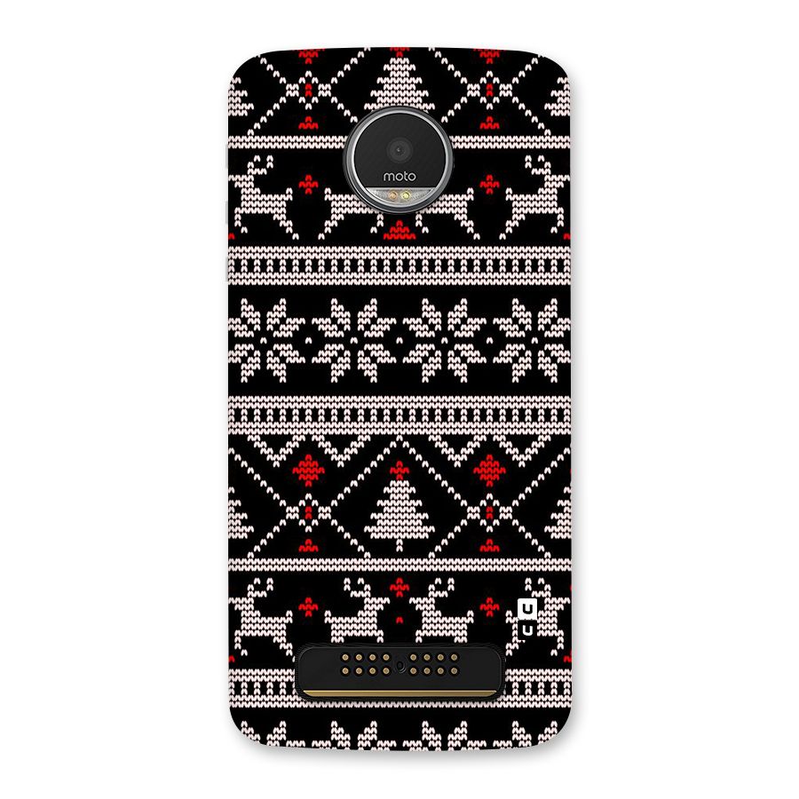 Christmas Seamless Aztec Pattern Back Case for Moto Z Play