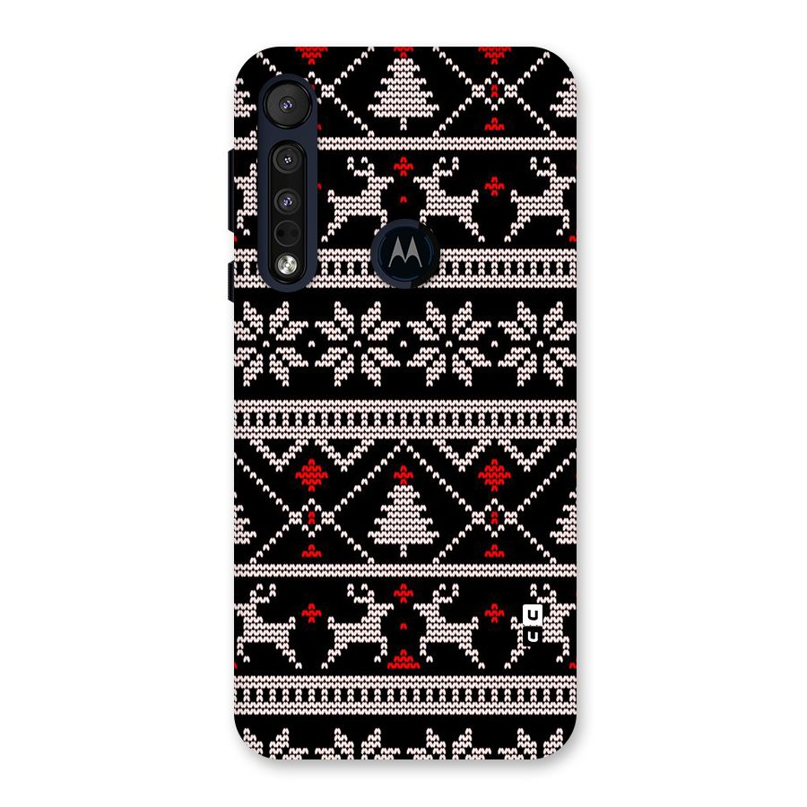 Christmas Seamless Aztec Pattern Back Case for Motorola One Macro