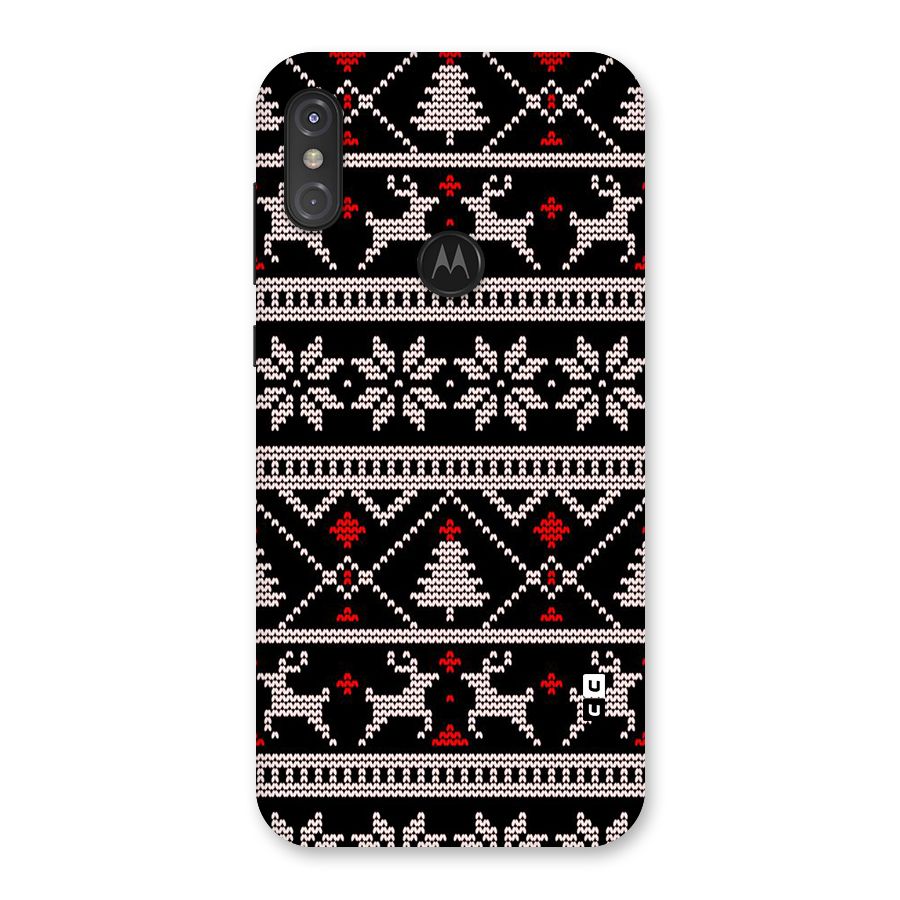 Christmas Seamless Aztec Pattern Back Case for Motorola One Power