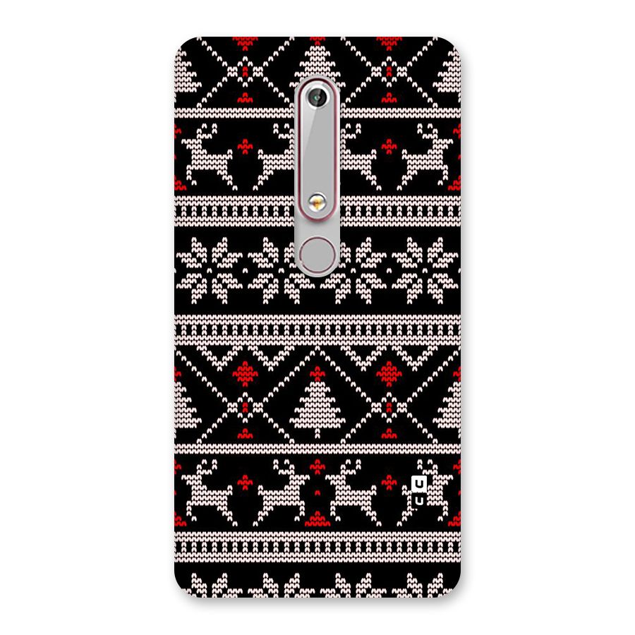 Christmas Seamless Aztec Pattern Back Case for Nokia 6.1