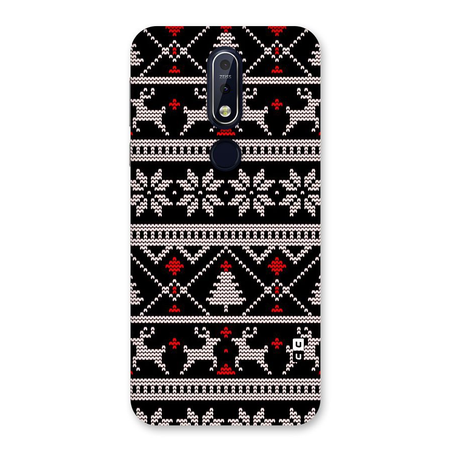 Christmas Seamless Aztec Pattern Back Case for Nokia 7.1
