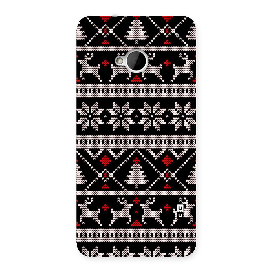Christmas Seamless Aztec Pattern Back Case for One M7 (Single Sim)