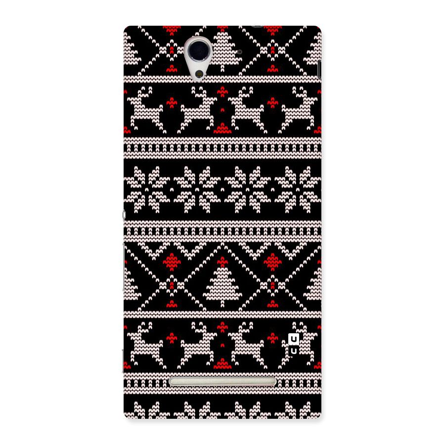 Christmas Seamless Aztec Pattern Back Case for Xperia C3