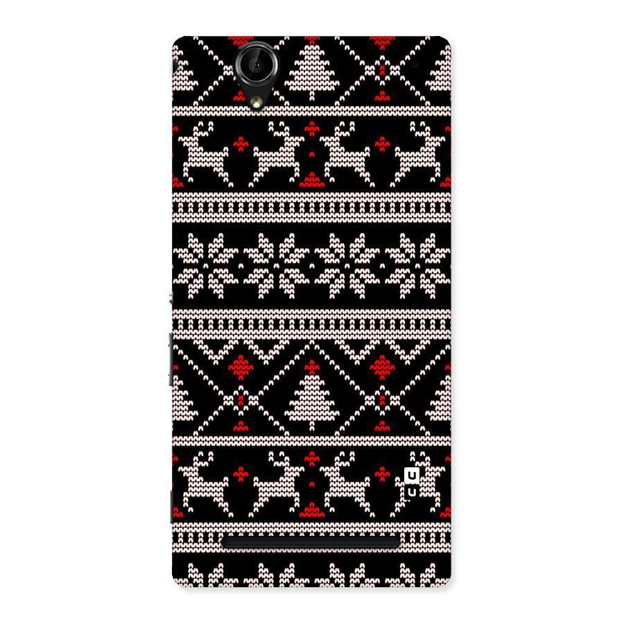 Christmas Seamless Aztec Pattern Back Case for Xperia T2