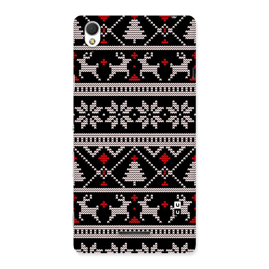Christmas Seamless Aztec Pattern Back Case for Xperia T3