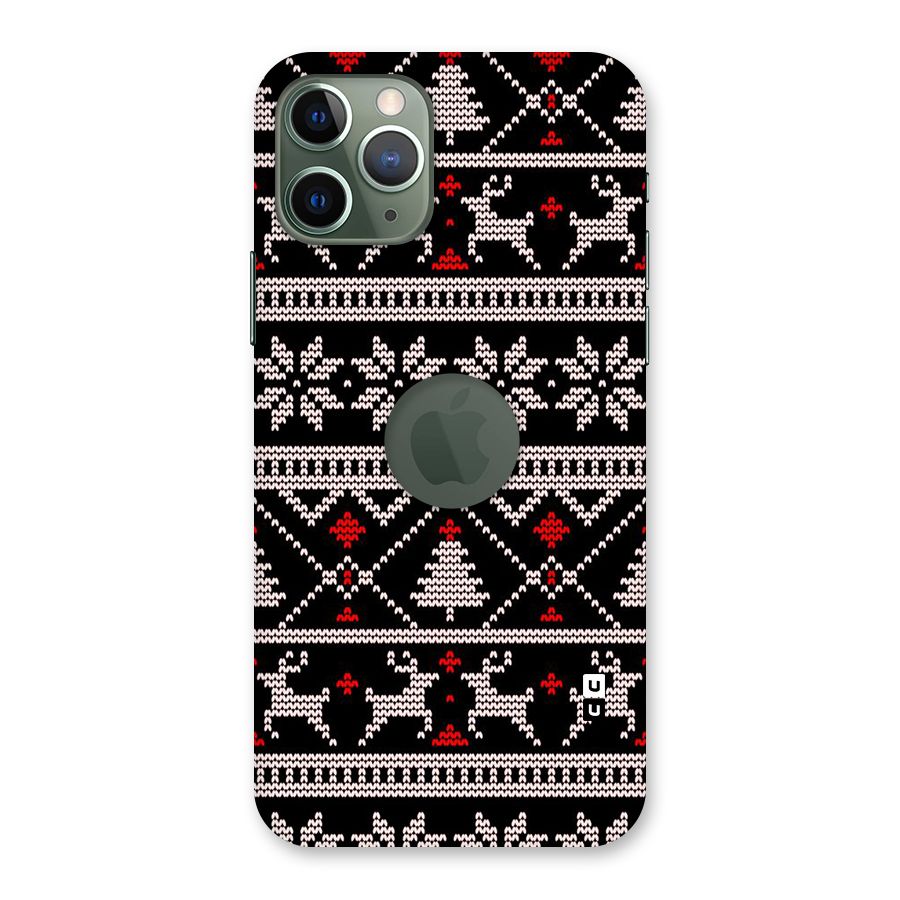 Christmas Seamless Aztec Pattern Back Case for iPhone 11 Pro Logo  Cut