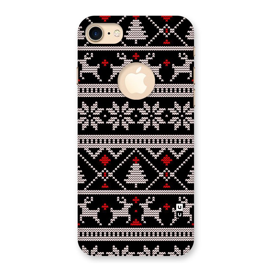 Christmas Seamless Aztec Pattern Back Case for iPhone 7 Logo Cut