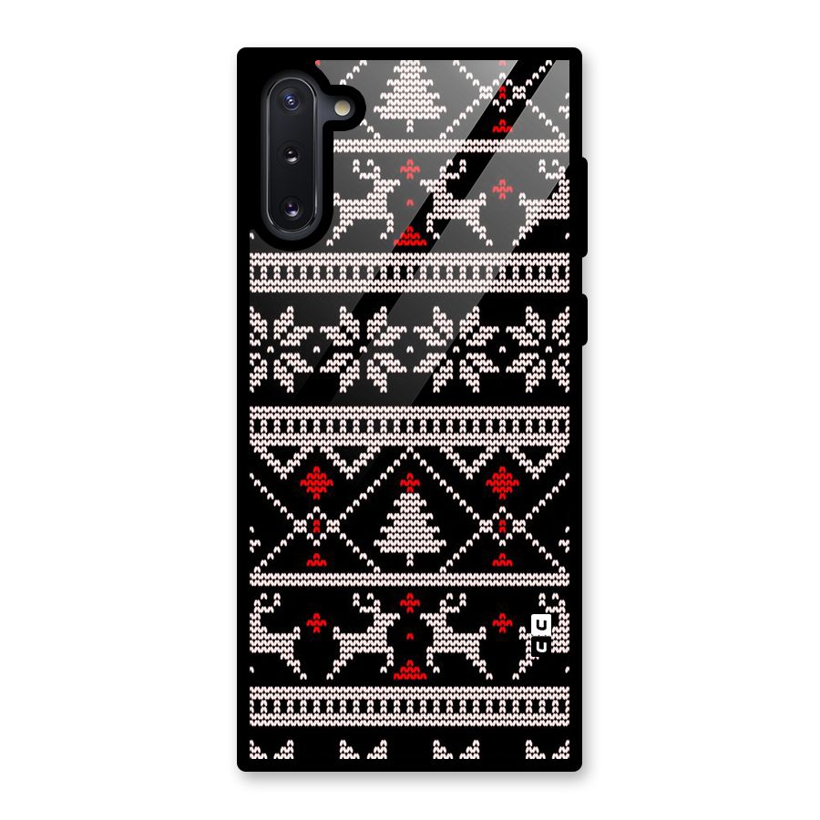 Christmas Seamless Aztec Pattern Glass Back Case for Galaxy Note 10