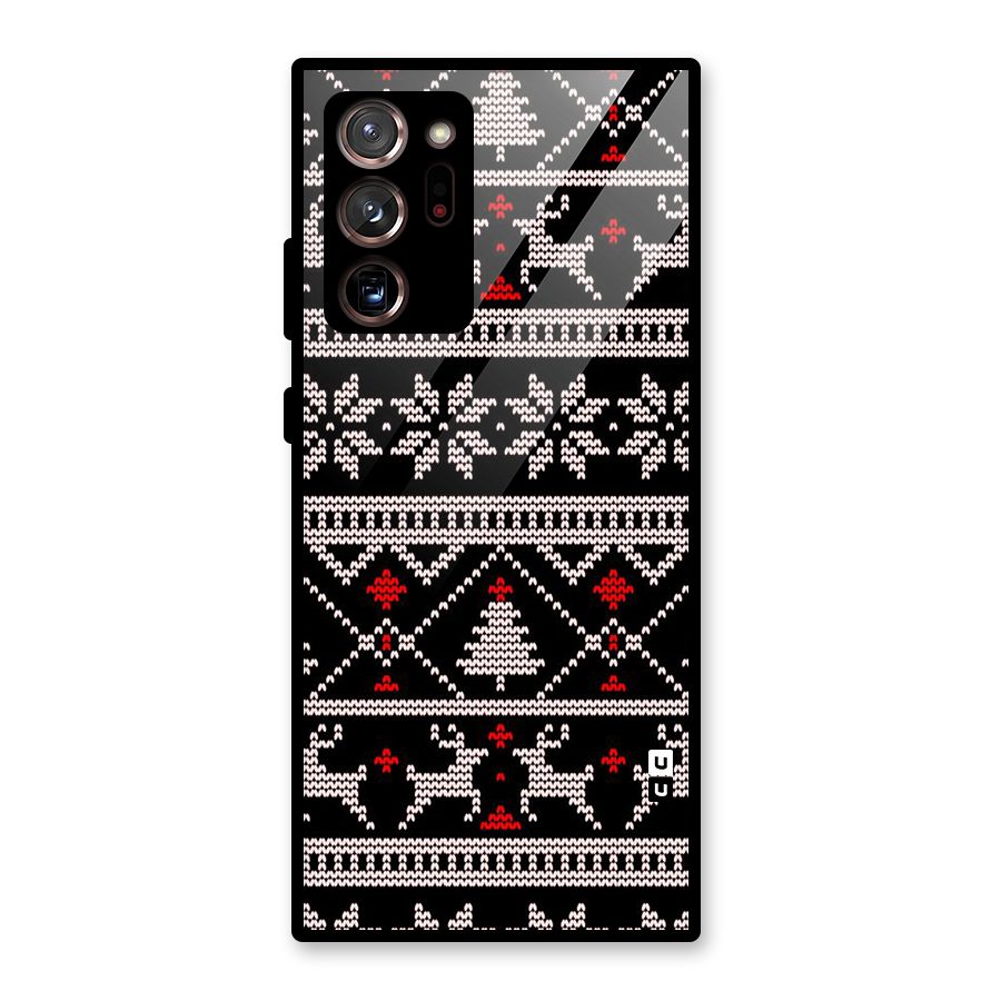 Christmas Seamless Aztec Pattern Glass Back Case for Galaxy Note 20 Ultra