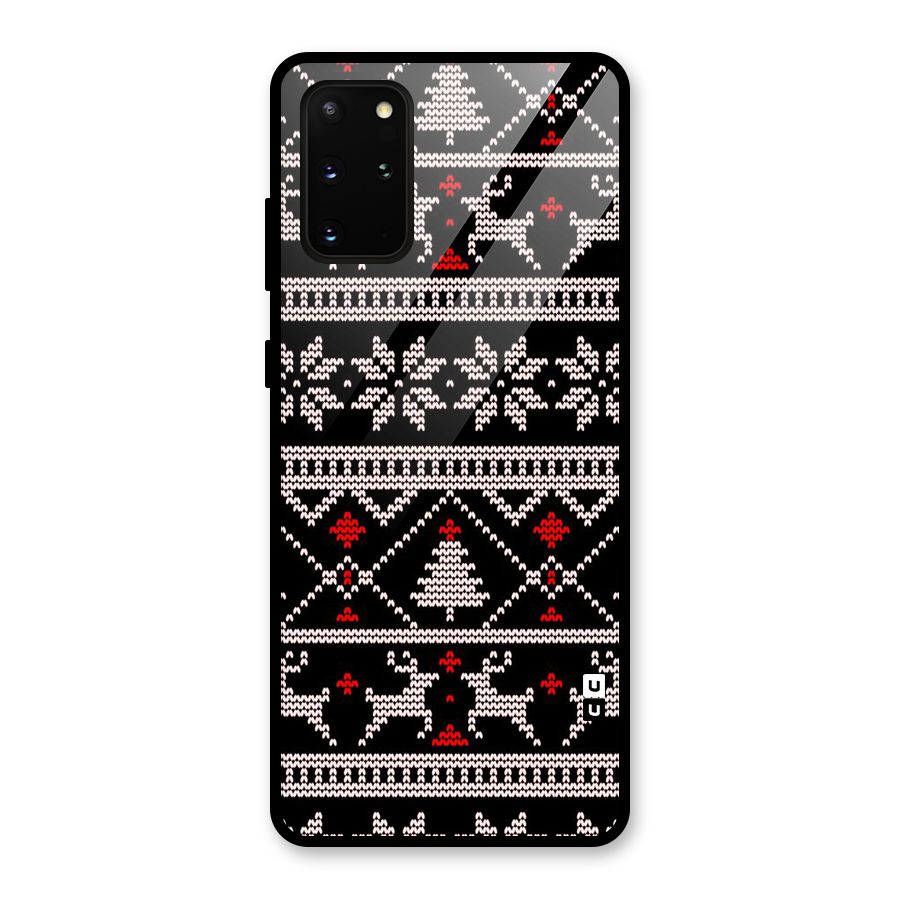 Christmas Seamless Aztec Pattern Glass Back Case for Galaxy S20 Plus