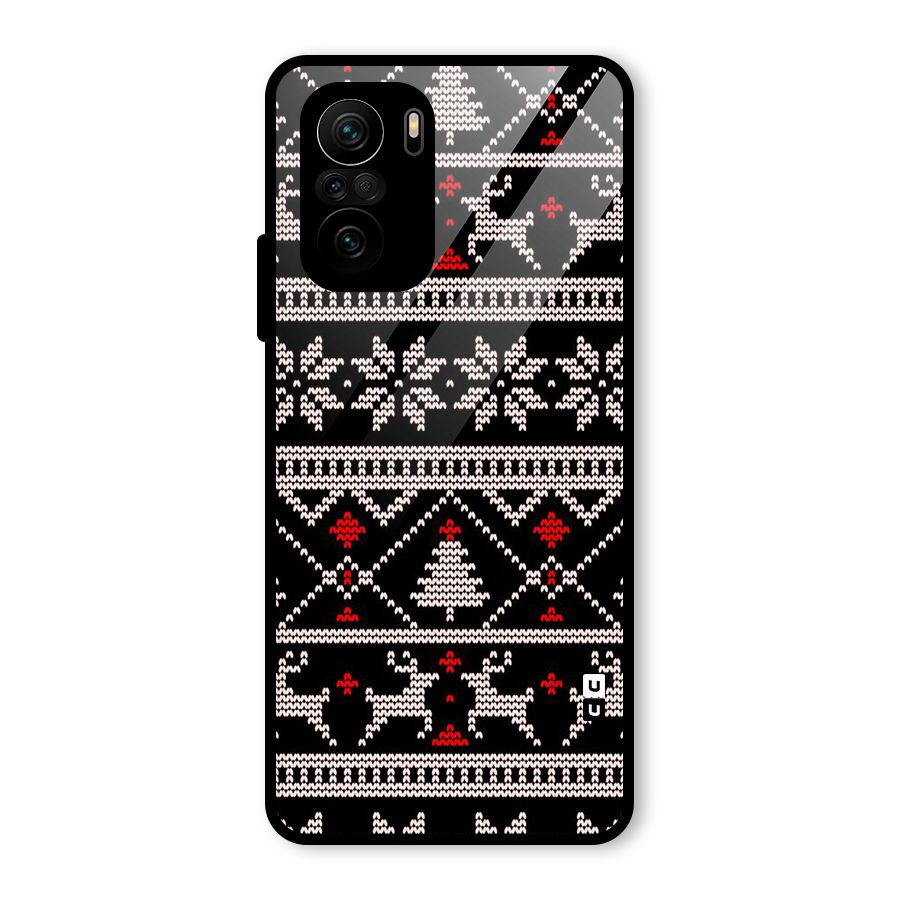 Christmas Seamless Aztec Pattern Glass Back Case for Mi 11X Pro